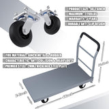 Heavy Duty Flatbed Cart, 2200LB Foldable Platform Truck Industrial Grade Weight Capacity