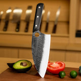 KDNKEEN Cleaver Knife – X50Cr15MoV Steel Cooking Butcher Knife for Meat & Vegetables Chopping, 7 Inch Kitchen Knife, Kitchen Gift for Men & Women