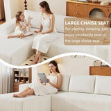 96" Modular Sectional Couch, Boneless L Shaped Cloud Sofa with Chaise Lounge