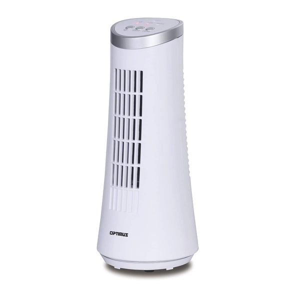 Desktop Ultra Slim Oscillating Tower Fan, LED - White 12