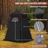 Camping Shower Tent, 7.9 FT Extra Tall Oversize Privacy Tents, Portable Outdoor Bathroom Toilet Tent with Floor, Easy Set Up Privacy Shelter for Dressing, Hiking, Fishing, UPF50+