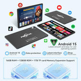 Tablet 11 inch Android 15 Tablet, 2025 Latest Update 128GB ROM 16GB RAM, 4G LTE Tableta