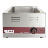 Kratos Commercial Electric Countertop Food Warmer |Large 4/3 Size Portable Steam Table Food Warmer for Catered Events |Stainless Steel | 120V, 1500 Watts (28W-532)