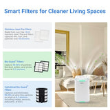 Nuwave Oxypure Zero E500 Air Purifier with Washable Reusable Filters for Large Room | Smart Air Cleaners 99.9% Removal 0.1 Micron Particles