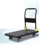ruck Cart Foldable Push Hand Cart for Loading and Storage Platform Truck Trolley with 360 Degree Swivel Wheels Large