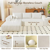 96" Modular Sectional Couch, Boneless L Shaped Cloud Sofa with Chaise Lounge