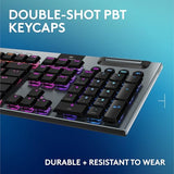 Logitech G915 X Lightspeed Low-Profile Wireless Gaming Keyboard, Double-Shot PBT Keycaps, Fully Programmable Keys, RGB Backlighting