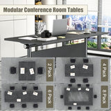 47.2" Conference Room Table, Folding Conference Table with Wheels