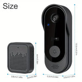 RITPOL Wireless Doorbell Camera No Subscription 1080P HD with Chime 2-Way Audio Voice Changer Night Vision 125° Wide Angle IP65 Waterproof 2.4G WiFi Easy Install Indoor Outdoor Smart Home Security