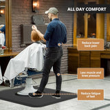 mefeir 4’x 5’x 5/8'' Thick Salon Mat for Hair Stylist, Barber Floor Mats with Round Base