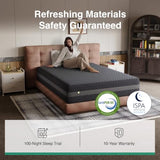 Novilla 14 Inch King Size Gel Memory Foam Mattress for Body Contouring