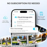 Wireless Doorbell Camera No Subscription - 5MP Ultra Clear Motion Detection Alert Video Doorbell
