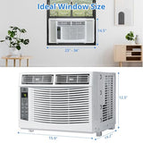 MilleLoom 6000 BTU Window Air Conditioner, 3-In-1 AC Unit for Window, Works As Cooler, Dehumidifier & Fan with Timer, Sleep/ECO Mode & Installation Kit, Cooling Rooms Up to 350 Sq. Ft, 115V/60Hz