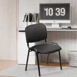 PU Leather Guest Reception Chair with Upholstered Thickene Seat and Back Support