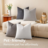 a moment Waterproof Throw Pillow Covers Set of 4,18x18 Inch Outdoor Stain Resistant Pet Friendly Pillowcases Cushion Covers for Patio Sofa and Living Room,Urban Cozy