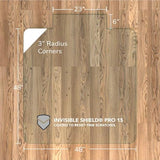 Vitrazza Glass Office Chair Mat 42x48+Tab, Chiaro, for Carpet & Hard Floors