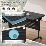 Modular Conference Tables with Cable Management Grommet,Mobile Folding Conference Room Table
