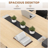 Homall 8FT Conference Table, 94.48L x 47.24W x 29.92H Inches Meeting Table with Cable Grommets, Seminar Boardroom Table Workstation for Office Conference, Meeting Room (Light Wood Grain)
