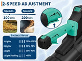 Garvee Leaf Blower Cordless - 20V Electric Blower Leaf Wet 650CFM & 2 Speed Modes with Charger, 4.0Ah Lightweight Battery Powered, Leaf Blowers for Lawn Care, Blowing Leaves, Patio, Dust