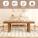 Extendable Dining Table 70.9” to 86.6” for 8-10 Person, Modern Expandable Table with U-Shaped Wooden Legs