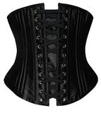 SHAPERX Women's Waist Training Corsets Underbust Heavy Duty 26 Steel Boned Hourglass Silhouette Body Shaper, SZ1908-Black-3XL