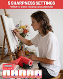 Fully Automatic Pencil Sharpener for 6.5-10.5mm No.2/Jumbo/Colored Pencils, Auto in & Out, 5 Sharpness Modes