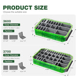 Ghosthorn Fishing Tackle Box, Waterproof 3600 and 3700 Tackle Trays, Plastic Tackle Box Organizer with Removable Dividers, Storage Lure Box and Terminal Tackle Storage