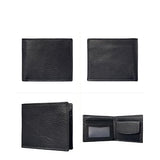 Wallet Top-grain Leather Men's Retro Horizontal Inscription Zipper Change