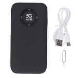 Bewinner 5G Mobile Hotspot WiFi 6, Portable WiFi Device 16 Users, Wireless Router with SIM Card Slot, 7100mAh Battery Travel Router Black (Black)
