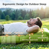 Minthouz Camping Sleeping Pad, 5 Inch Thick Inflatable Camping Pad, Foot Pump Fast Inflation, Portable Sleeping Mat for Camping Backpacking Hiking Traveling Tent