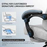 GTPLAYER Gaming Chair, Computer Office Chair with Pocket Spring Cushion, Linkage Armrests and Footrest, High Back Ergonomic