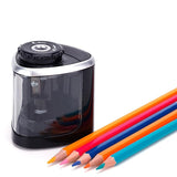XJPWZER Electric Pencil Sharpener Semi-Automatic for Student Stationery(Black)