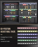60 Position Key Cabinet Steel Security Storage Box with Combination & Key Lock, Resettable, Digital