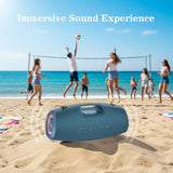 ZEALOT Portable Speakers Bluetooth Wireless, 120W Loud Waterproof Outdoor Speaker with Bass, Subwoofer, 40H Playtime, IP67, EQ, BT 5.3, LED Lights, for Camping Beach Party (Blue)