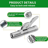 AORRZER Grease Gun Needle Tip & Grease Gun Coupler Set,Upgrade Narrow Needle Dispenser for Grease Gun, Grease Zerk Fittings Compatible with All Grease Guns 1/8" NPT Threads