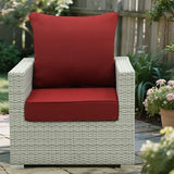 AONETOZ Deep Seat Patio Cushions Set 24 x 24 Inch,Olefin Fabric Outdoor Seat Cushion,Patio Furniture Cushions with Removable Cover,Rain-Proof and Fade Resistant Deep Seat Bottom & Back Cushion,1set