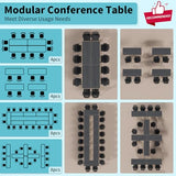 Folding Conference Room Tables with Wheel -Modern Large Modular Conference Table