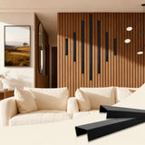 Aluminum L-Shaped Edge Trim,Self-Adhesive Strip for Wood Slat Sound Panels