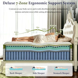 King Size Mattress 12 Inch, Luxury Hotel King Hybrid Mattress in a Box