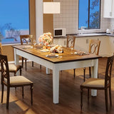 Dining Table for 4-6 People, 62-Inch Rectangular Kitchen Table with Solid Wood Legs, Modern Farmhouse Dinner Table for Dining Room