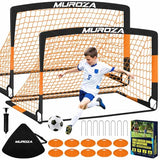Soccer Goal, Kids Soccer Goals for Backyard Set, 2 Pack of 4x3 ft Portable Pop Up Soccer Net with Soccer Ball, Cones, Complete Training Equipment for Youth, Toddler Outdoor Sports Games