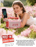 AFIFR Outdoor Bluetooth Speaker, 160W Loud Bass! Rugged, IP67 Waterproof, 24H Playtime with Lights, Wireless TWS Pairing Portable Speakers for Party, Outsides, Travel, Beach, Garage (Rose Blaze)
