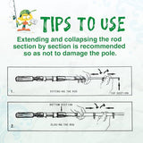 WIDDEN Kids Fishing Pole, Portable Telescopic Kids Fishing Poles for Boys and Girls, Fishing Rod and Reel Combo Kit with Tackle Box, and Fishing Net, Best Fishing Pole for Toddler Youth