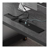 zhongxlla Standing Desk, Modern PC Desk Workstation with Drawer, Black Oak-Grain Finish Writing Table