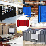 Versare Polycarbonate Room Divider 360 Portable Wall Partition | Freestanding Office Dividers | Locking Wheels | Privacy Screen Panels
