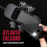 Sporticulture NFL American Football Atlanta Falcons - Car Door Lights Logo Shadow Display - Car Accessories with One Team Logo Slide - Compatible for Most Car Models - Battery Powered, 2.5” x 2.5”