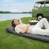Andola Self-Inflating Sleeping Pad for Camping, 3" Ultra-Thick Outdoor Camping Mat with Pillow & 9.5 R-Value, Insulated All-Season Foam Camping Mattress for Camping Travel Tent Car