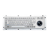 Waterproof IP65 Vandal Proof Panel Mount USB Wired Stainless Steel Industrial Metal Keyboard with Trackball Mouse(PS2)