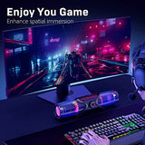 Computer Speakers for Desktop Monitor with RGB Light,PC Speakers with Subwoofer,USB Powered Sound Bar for Laptop