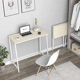 Folding Desk, Small Foldable Desk 31.5" for Small Spaces, Space Saving Computer Table Writing Workstation, Oak